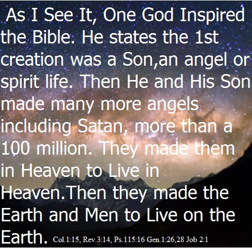 God made Angels in Heaven to live in Heaven. God made Man on Earth to live on Earth. Can it be that simple? #Bible