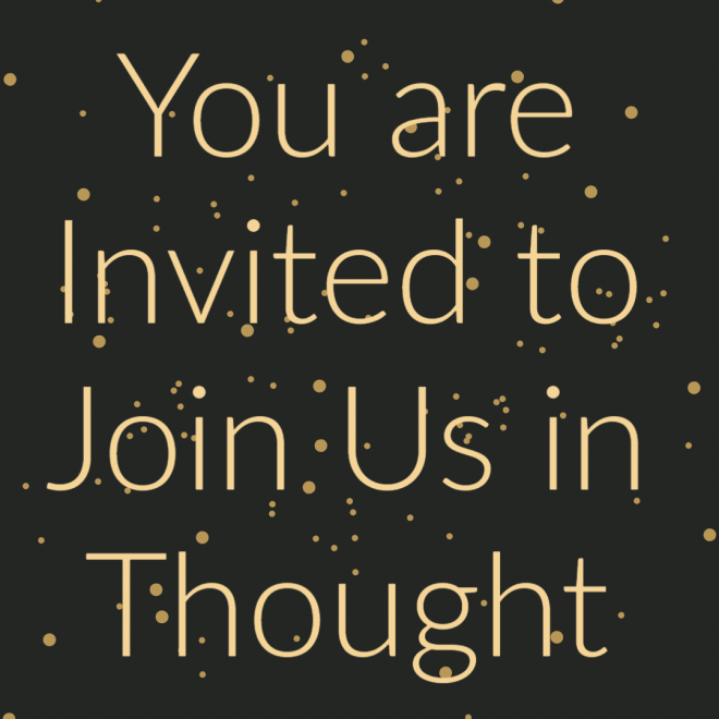 Your invitation to join us in thought